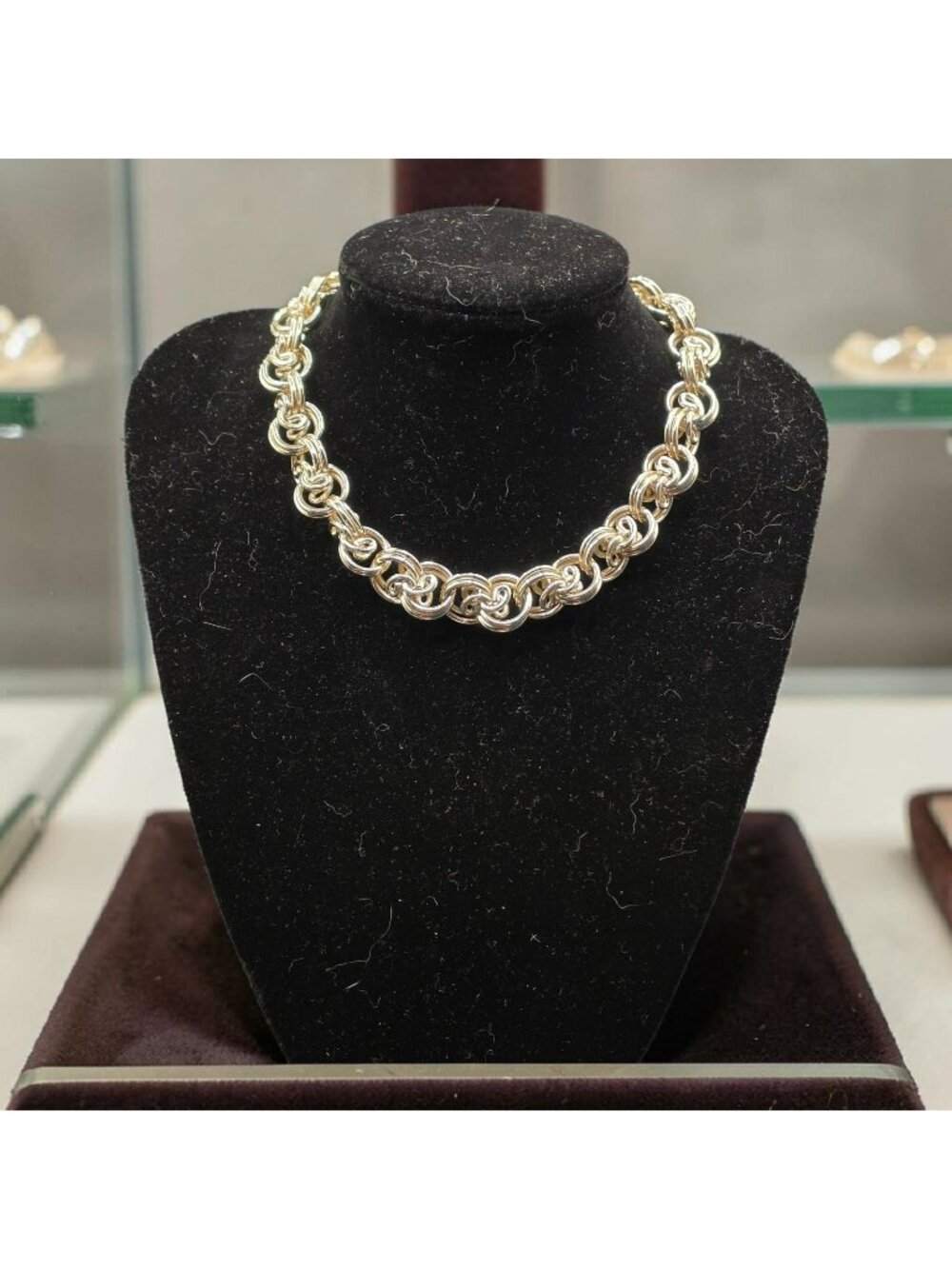 Silver-Tone 14" Choker Chain Necklace Made In Germany